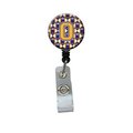 Teachers Aid Letter O Football Purple & Gold Retractable Badge Reel TE254074